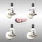 Service Caster 3 Inch 316SS Nylon Wheel Swivel 1-1/4 Inch Expanding Stem Caster Set Brake SCC SCC-SS316EX20S314-NYS-TLB-114-4 - alternate 2